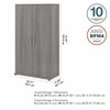 Bush Business Furniture Universal Tall Clothing Storage Cabinet with Doors and Shelves CLS136PG-Z B-CLS136PG-Z