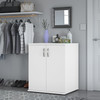 Bush Business Furniture Universal Closet Organizer with Doors and Shelves in White CLS128WH-Z