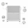 Bush Business Furniture Universal Closet Organizer with Doors and Shelves CLS128WH-Z B-CLS128WH-Z