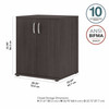 Bush Business Furniture Universal Closet Organizer with Doors and Shelves CLS128SG-Z B-CLS128SG-Z