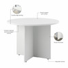 Bush Business Furniture 42W Round Conference Table with Wood Base 99TB42RWH B-99TB42RWH