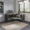 Office by kathy ireland® Echo L Shaped Desk in Charcoal Maple ECH026CM