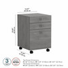 Office by kathy ireland® Echo 3 Drawer Mobile File Cabinet KI60401-03 B-KI60401-03