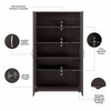 Bush Business Furniture Universal Tall Linen Cabinet with Doors and Shelves LNS136SG-Z B-LNS136SG-Z