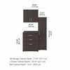 Bush Business Furniture Universal 3 Piece Modular Laundry Room Storage Set with Floor and Wall Cabinets LNS005SG B-LNS005SG