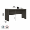 Office by kathy ireland® Echo 60W Credenza Desk in Charcoal Maple KI60306-03 B-KI60306-03