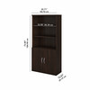 Bush Business Furniture Studio C Tall 5 Shelf Bookcase with Doors STC015BW B-STC015BW