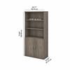 Bush Business Furniture Studio C Tall 5 Shelf Bookcase with Doors STC015MH B-STC015MH