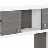 Office by kathy ireland® Echo 60W Credenza Desk with Hutch ECH030WHMG B-ECH030WHMG
