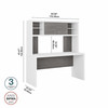 Office by kathy ireland® Echo 60W Credenza Desk with Hutch ECH030WHMG B-ECH030WHMG