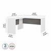Office by kathy ireland® Echo L Shaped Desk ECH026WHMG B-ECH026WHMG