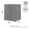 Bush Business Furniture Universal Closet Organizer with Doors and Shelves CLS128PG-Z B-CLS128PG-Z