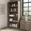 Bush Business Furniture Hybrid Tall 5 Shelf Bookcase in Modern Hickory HYB136MH-Z