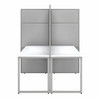 Bush Business Furniture Easy Office 60W 2 Person Cubicle Desk Workstation with 66H Panels EODH460WH-03K B-EODH460WH-03K