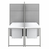 Bush Business Furniture Easy Office 60W 4 Person Cubicle Desk with File Cabinets and 66H Panels EODH66SWH-03K B-EODH66SWH-03K