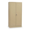 Stationary Storage Cabinet, 24 Gauge Steel, 66 in H x 30 in W x 15 in D, Tan  1UFD4