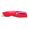 Irwin Safety Knife,6 in.,High Visibility Red 2088600