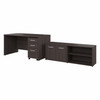 Bush Business Furniture Studio C 60W x 30D Office Desk with Storage Return and Mobile File Cabinet STC042SGSU