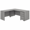 Bush Business Furniture Studio C 72W x 30D L Shaped Desk with Mobile File Cabinet and 42W Return STC007PGSU