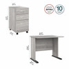 Bush Business Furniture Studio A 36W Small Computer Desk with 3 Drawer Mobile File Cabinet STA005PGSU B-STA005PGSU