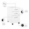 Bush Business Furniture Studio A 72W Computer Desk with 3 Drawer Mobile File Cabinet STA004WHSU B-STA004WHSU