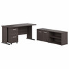 Bush Business Furniture Studio A 60W Computer Desk with Mobile File Cabinet and Low Storage Cabinet STA006SGSU