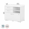 Bush Business Furniture Studio C Office Storage Cabinet with Drawers and Shelves SCF130WHSU B-SCF130WHSU