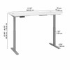 Move 60 Series by Bush Business Furniture 72W x 30D Height Adjustable Standing Desk M6S7230WHSK B-M6S7230WHSK