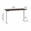 Move 60 Series by Bush Business Furniture 72W x 30D Electric Height Adjustable Standing Desk M6S7230BWSK B-M6S7230BWSK