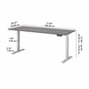 Move 60 Series by Bush Business Furniture 72W x 30D Height Adjustable Standing Desk M6S7230PGSK B-M6S7230PGSK