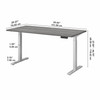 Move 60 Series by Bush Business Furniture 60W x 30D Height Adjustable Standing Desk M6S6030PGSK B-M6S6030PGSK