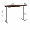 Move 60 Series by Bush Business Furniture 72W x 30D Height Adjustable Standing Desk M6S7230MRSK B-M6S7230MRSK