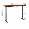 Move 60 Series by Bush Business Furniture 72W x 30D Height Adjustable Standing Desk M6S7230HCBK B-M6S7230HCBK
