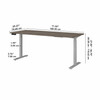 Move 60 Series by Bush Business Furniture 72W x 30D Height Adjustable Standing Desk M6S7230MHSK B-M6S7230MHSK