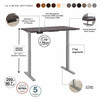 Move 60 Series by Bush Business Furniture 60W x 30D Height Adjustable Standing Desk M6S6030SGSK B-M6S6030SGSK