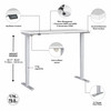 Move 40 Series by Bush Business Furniture 60W x 30D Electric Height Adjustable Standing Desk M4S6030WHSK B-M4S6030WHSK