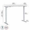 Move 40 Series by Bush Business Furniture 60W x 30D Electric Height Adjustable Standing Desk M4S6030WHSK B-M4S6030WHSK