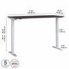 Move 40 Series by Bush Business Furniture 72W x 30D Electric Height Adjustable Standing Desk M4S7230SGSK B-M4S7230SGSK