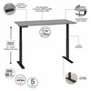 Move 60 Series by Bush Business Furniture 60W x 30D Electric Height Adjustable Standing Desk M6S6030PGBK B-M6S6030PGBK