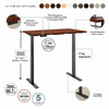 Move 60 Series by Bush Business Furniture 48W x 24D Height Adjustable Standing Desk M6S4824HCBK B-M6S4824HCBK