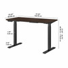 Move 60 Series by Bush Business Furniture 48W x 24D Height Adjustable Standing Desk M6S4824BWBK B-M6S4824BWBK