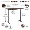 Move 60 Series by Bush Business Furniture 48W x 24D Height Adjustable Standing Desk M6S4824MRBK B-M6S4824MRBK