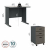 Bush Business Furniture Series A 36W Desk with Mobile File Cabinet SRA024SLSU B-SRA024SLSU
