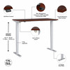 Move 40 Series by Bush Business Furniture 48W x 24D Electric Height Adjustable Standing Desk M4S4824HCSK B-M4S4824HCSK