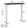 Move 40 Series by Bush Business Furniture 48W x 24D Electric Height Adjustable Standing Desk M4S4824BWSK B-M4S4824BWSK