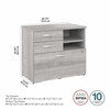 Bush Business Furniture Studio A Office Storage Cabinet with Drawers and Shelves SDF130PGSU-Z B-SDF130PGSU-Z