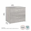 Bush Business Furniture Studio A 2 Drawer Lateral File Cabinet - Assembled SDF136PGSU-Z B-SDF136PGSU-Z