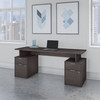 Bush Business Furniture Jamestown 72W Desk with 4 Drawers in Storm Gray JTN005SGSU