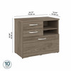Bush Business Furniture Hybrid Office Storage Cabinet with Drawers and Shelves HYF130MHSU-Z B-HYF130MHSU-Z