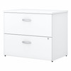 Bush Business Furniture Easy Office 2 Drawer Lateral File Cabinet - Assembled EO109WHSU
